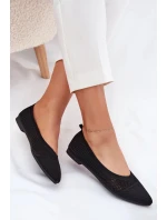 Dámské síťované baleríny Alvona – černé