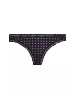 Dámská tanga 000QD3763E FTU černé se vzorem - Calvin Klein