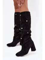 Kozačky na podpatku model 219862 Step in style Kozačky na podpatku model 219862 Step in style