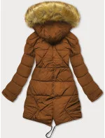 Černo-karamelová oboustranná dámská zimní bunda (m-136)