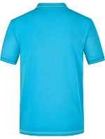 Daiber JN 569 Pánské žerzejové elastické polo 02.0569 aqua/white