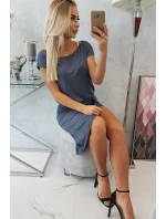 Asymetrické grafitové šaty