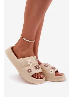 Pěnové Pantofle S Kolíčky Béžové Redienna Pěnové Pantofle S Kolíčky Béžové Redienna