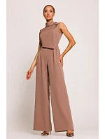 M702 Kombinéza bez rukávů s dvouvrstvým vrchním dílem – mocca