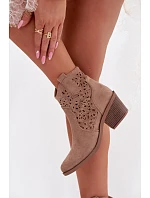 Dámské kovbojky HY61-8012 béžové - S.Barski Dámské kovbojky HY61-8012 béžové - S.Barski