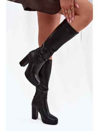 Kozačky na podpatku  model 216794 Step in style