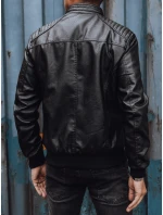 Pánská kožená bunda černá FashionStreet TX4739