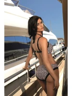 Dámské dvoudílné plavky Luxe 7 S939LX7 béžové se vzorem - Self Dámské dvoudílné plavky Luxe 7 S939LX7 béžové se vzorem - Self