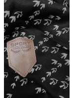 Černá sportovní mikina s kapucí a se vzorem vlaštovek (2309) Černá sportovní mikina s kapucí a se vzorem vlaštovek (2309)