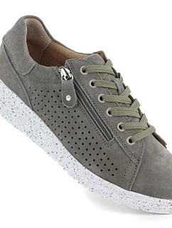 Dámské kožené boty na platformě zelené M.Daszynski 26PB17-04