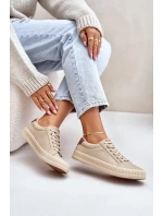 Zateplené Dámské Tenisky Big Star Béžové Zateplené Dámské Tenisky Big Star Béžové