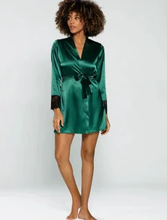 Dámský župan Housecoat Hailey tmavě zelená - DKaren