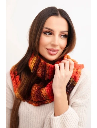 Komin dámský vlněný měkký šál zimní golf KN21 červený