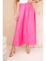 Dámská viskózová áčková sukně růžová