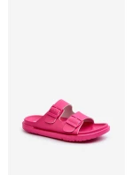 Lehké pěnové dámské žabky s přezkami Big Star NN274A754 Fuksie