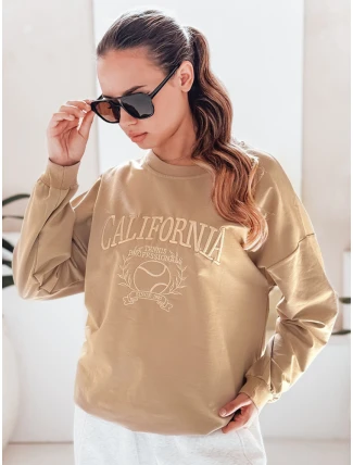 Dámská mikina CALIFORNIA DREAM béžová FashionStreet BY1194