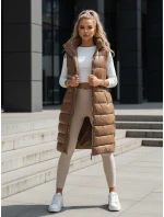 Dámská prošívaná vesta GANTINI camel FashionStreet TY3741