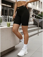 Dámské cyklistické šortky s vysokým pasem, černé, FashionStreet SY0580 Dámské cyklistické šortky s vysokým pasem, černé, FashionStreet SY0580