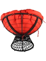 ZAHRADNÍ KŘESLO OTOČNÉ O 360 STUPŇŮ S ČERVENÝM POLŠTÁŘEM ZAHRADNÍ KŘESLO OTOČNÉ O 360 STUPŇŮ S ČERVENÝM POLŠTÁŘEM