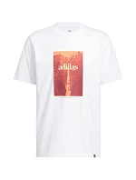 Pánské tričko adidas Waterfall Graphic, bílé, KH0398