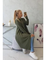 Halenka s rozšířenou spodní částí khaki Halenka s rozšířenou spodní částí khaki