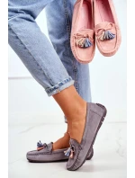 Dámské Semišové Mokasíny 20PB35-2003 Šedé Donna Mia