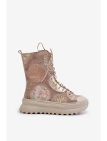 Kožené Semišové Boty Na Platformě Zateplené Maciejka 06565-04 Béžové Kožené Semišové Boty Na Platformě Zateplené Maciejka 06565-04 Béžové