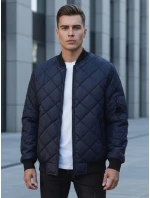 Pánská prošívaná bunda bomber tmavě modrá TX2217