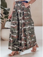 FLOWES tmavě zelená moro kalhotová sukně s páskem FashionStreet UY2561 FLOWES tmavě zelená moro kalhotová sukně s páskem FashionStreet UY2561