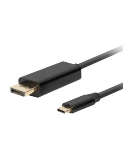 LANBERG KABEL USB-C(M)->DISPLAYPORT(M) 1M 4K 60HZ ČERNÝ CA-CMDP-10CU-0010-BK