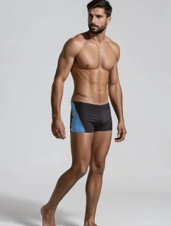 Plavky Jason2 M-108 černá/světle modrá - Marko