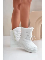 Sněhule Na Platformě Na Zip Big Star OO274886 Bílé