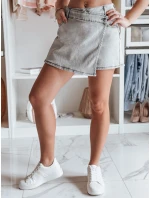 Dámská džínová sukně-šortky CHILL WRAP šedá FashionStreet CY0508