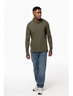 Kariban K 243 Pánské piqué polo s dlouhým rukávem 20.K243 chocolate