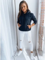 Dámská mikina s kapucí BASIC navy blue FashionStreet BY0561z Dámská mikina s kapucí BASIC navy blue FashionStreet BY0561z