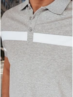 Pánská polokošile s pruhy šedá FashionStreet PX0629