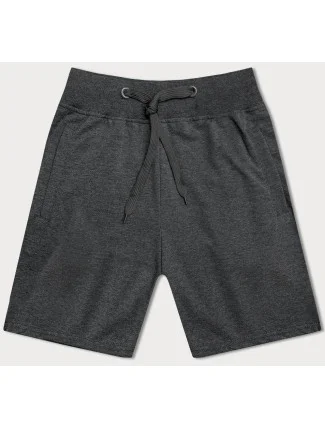 Tmavě šedé bavlněné pánské kraťasy (YW01046-A2) Tmavě šedé bavlněné pánské kraťasy (YW01046-A2)