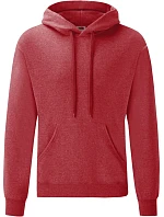 Fruit of the Loom Classic Hooded Sweat Mikina s kapucí 16.2208 heather red Fruit of the Loom Classic Hooded Sweat Mikina s kapucí 16.2208 heather red