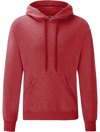 Fruit of the Loom Classic Hooded Sweat Mikina s kapucí 16.2208 heather red Fruit of the Loom Classic Hooded Sweat Mikina s kapucí 16.2208 heather red