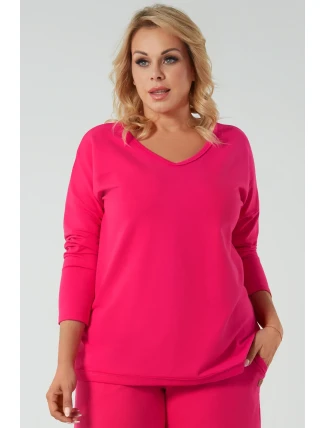 Italská móda Madri long barva:fuchsiová