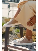 Dámské Textilní Tenisky Big Star RR274795 Béžové