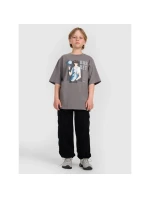 Chlapecké tričko oversize s potiskem 4F 4FJRAW25TTSHM3062-24S