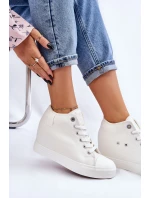 Vysoké tenisky na skrytém klínu Big Star LL274035 Bílé