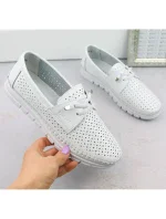 Dámské mokasíny 7872 WH Bílá - VINCEZA Dámské mokasíny 7872 WH Bílá - VINCEZA