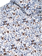 Pánská vzorovaná košile s krátkým rukávem bílá FashionStreet KX1075