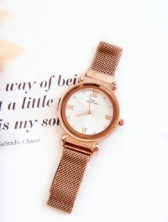 Dámské hodinky Giorgio & Dario se magnetickým náramkem růžové Zlato