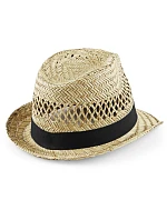 Beechfield B 730 Klobouk v pleteném vzhledu "Summer Trilby" 53.0730 natural Beechfield B 730 Klobouk v pleteném vzhledu "Summer Trilby" 53.0730 natural