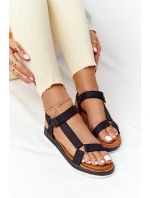 Dámské Sandály Na Gumové Podrážce Cerné Stranger