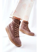 Sportovní Obuv Goe Kožená Lewski 3034 Béžové Moro