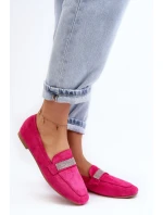 Dámské mokasíny s cirkony Fuchsie Ralrika